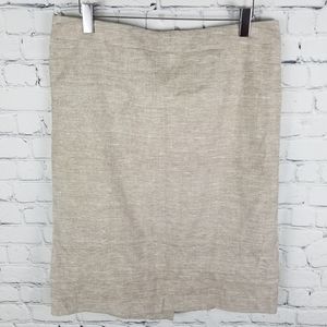 LAURA PETITES | linen blend tiered hem midi skirt